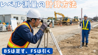 【図解】レベル測量（水準測量）の計算方法と野帳の書き方｜現場で迷わない基本手順