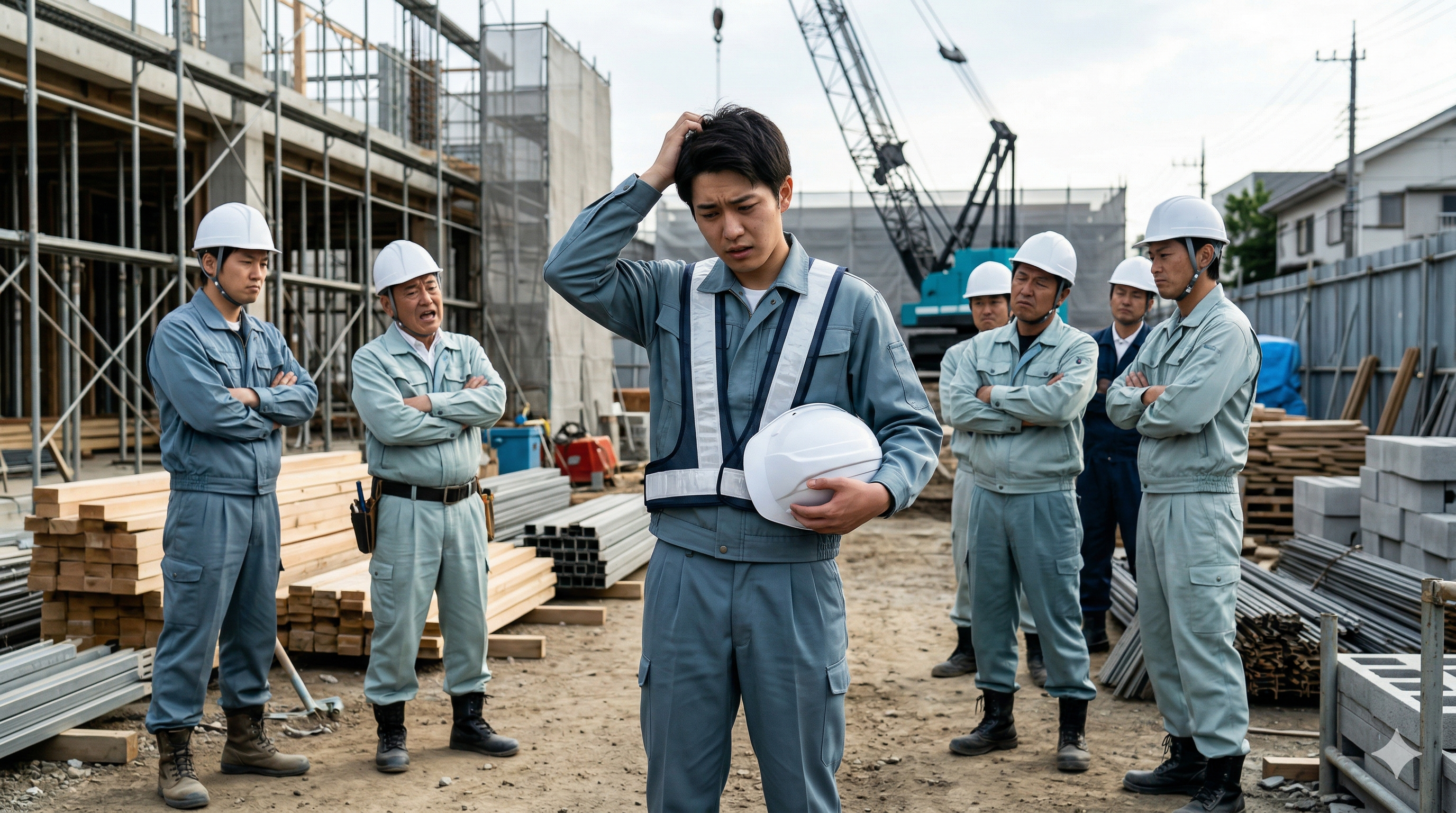 段取りで失敗して困っている若手現場監督