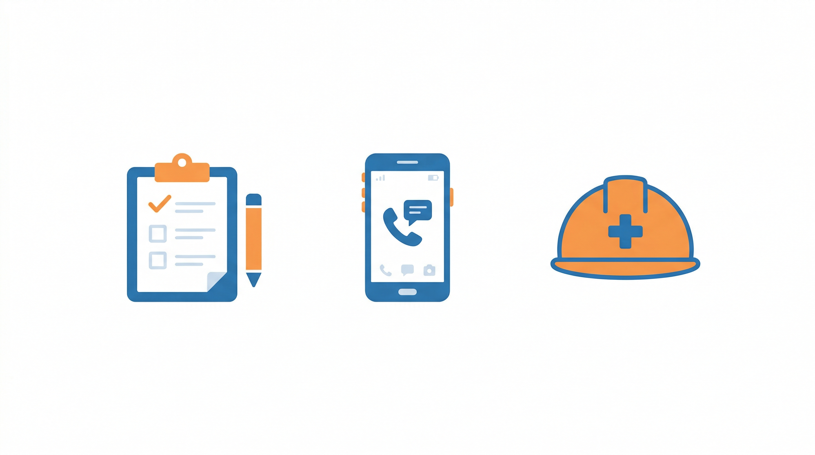 現場監督の段取りルーティンを表すアイコン