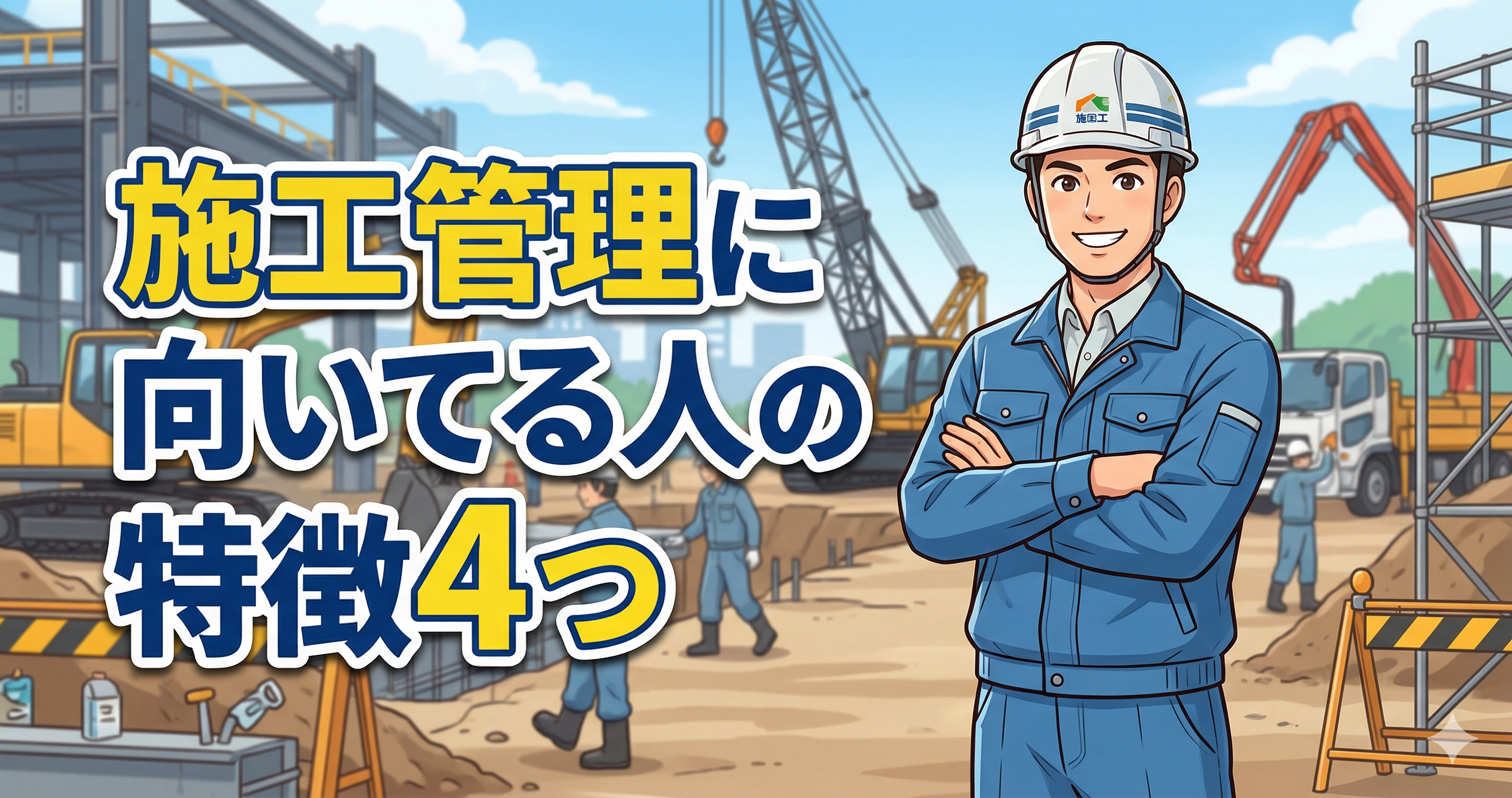 施工管理に向いてる人の特徴4つ アイキャッチ